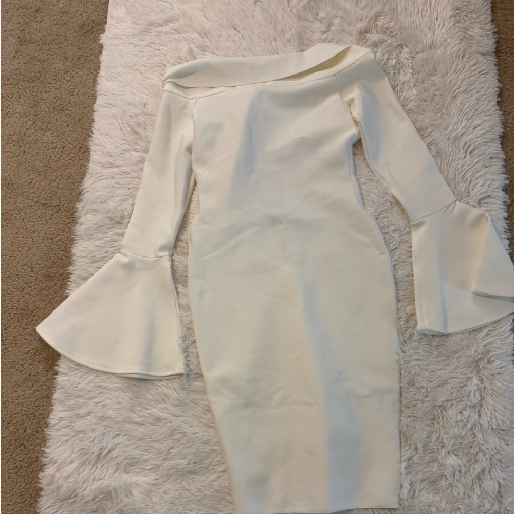 AKIRA Cream Strapless Dress